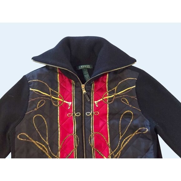 Vintage LAUREN RALPH LAUREN 90s / 00s Full Zip Sweater Size Large - Picture 3 of 7